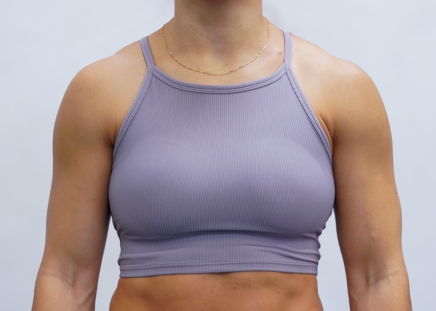 Ribbed Crop Tank Lavender