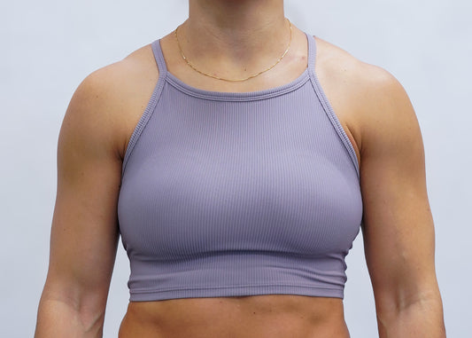 Ribbed Crop Tank Lavender