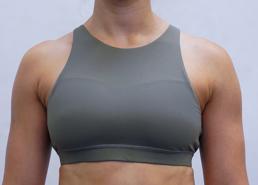 Athlete Highneck Bra Army Green