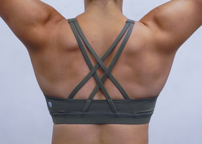 Athlete Highneck Bra Army Green