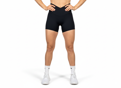 Booty Shorts V-Shape Black