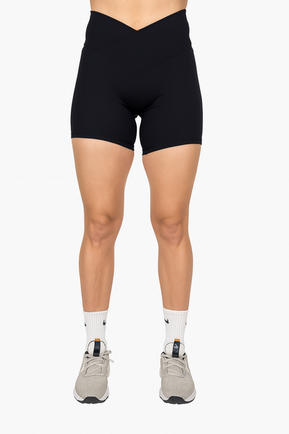Booty Shorts V-Shape Black